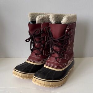 Vintage Sorel Brown Leather Winter Boots | Waterproof | Women’s 6
